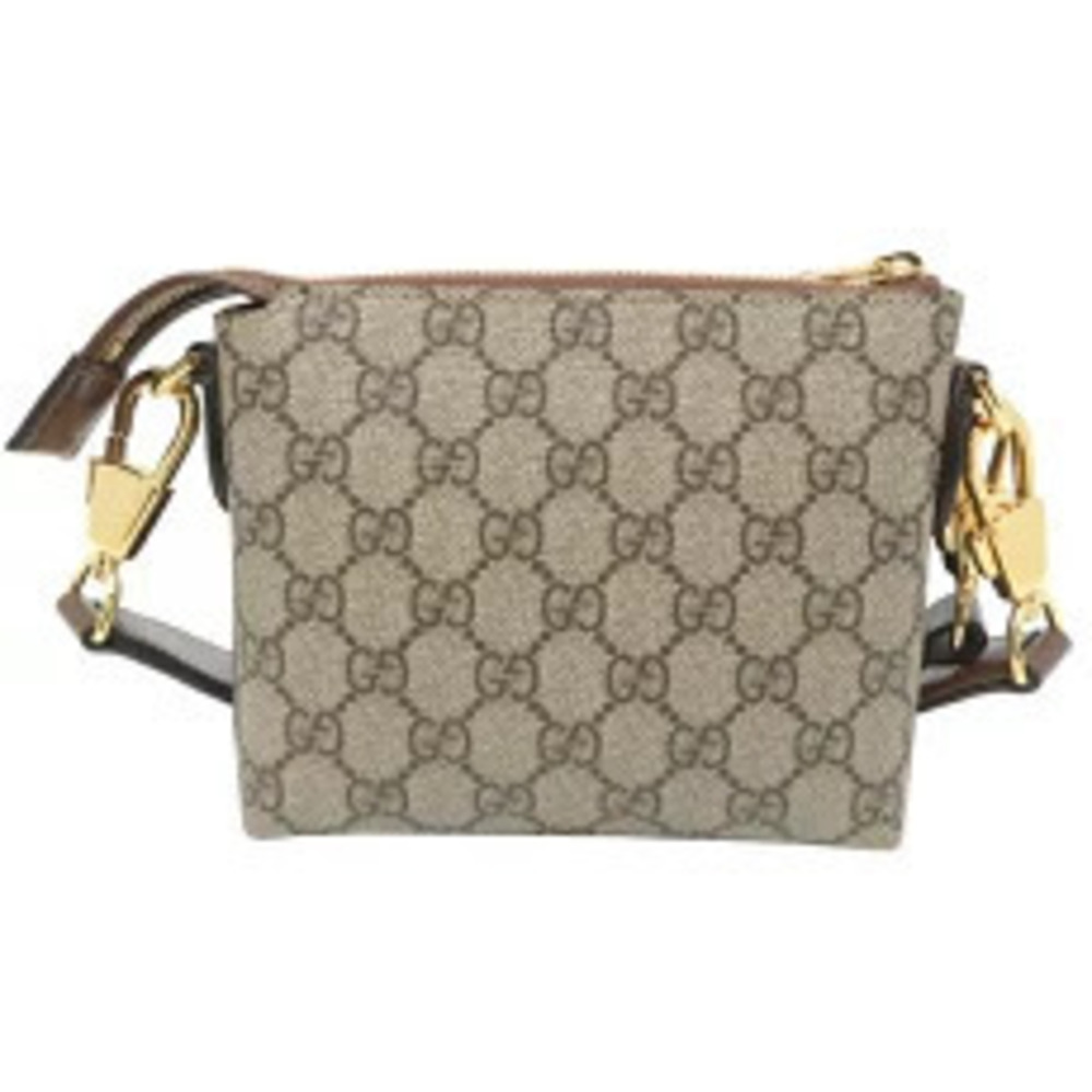 Gucci Beige Bag Interlocking Shoulder Supreme GG GG Tan